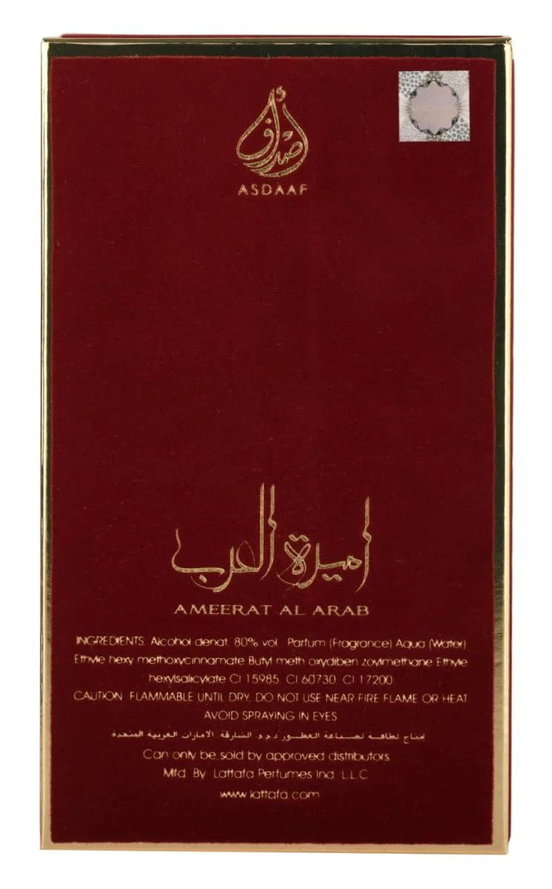 Ameerat Al Arab Eau De Parfum Spray for Women, 3.4 Ounce